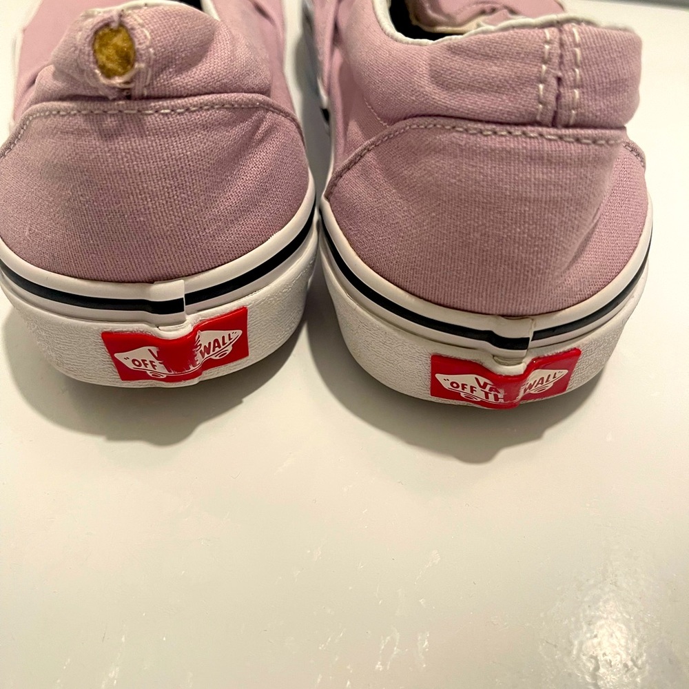 Lavender slip on vans woman size 9